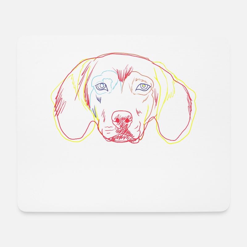 Bunter Tiroler Bracke Hund - Mousepad (Querformat) - Weiß