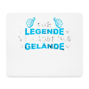 Die Legende verlässt das Gelände - Mousepad (Querformat) - Weiß - Vorne