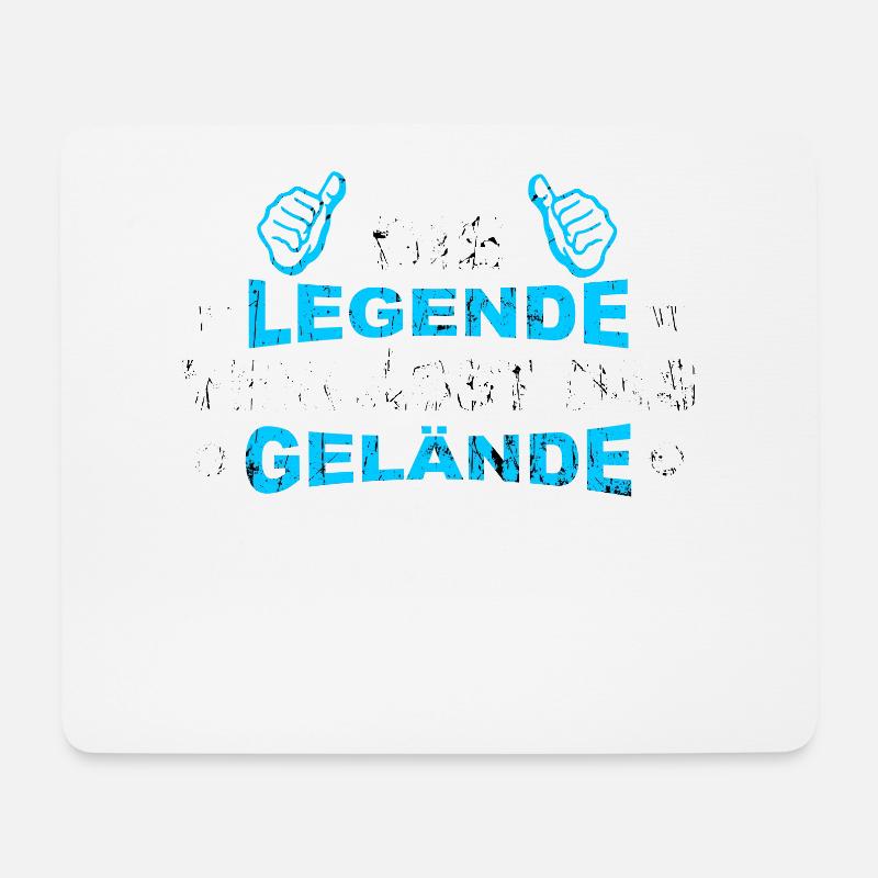 Die Legende verlässt das Gelände - Mousepad (Querformat) - Weiß