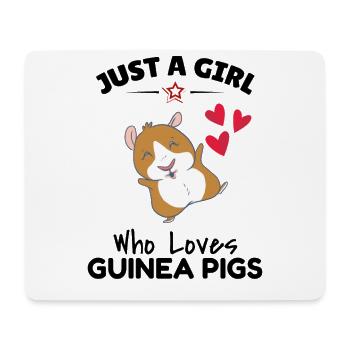 MEERSCHWEINCHEN GUINEA PIG: Love Guinea Pigs - Mousepad (Querformat) - Weiß - Vorne