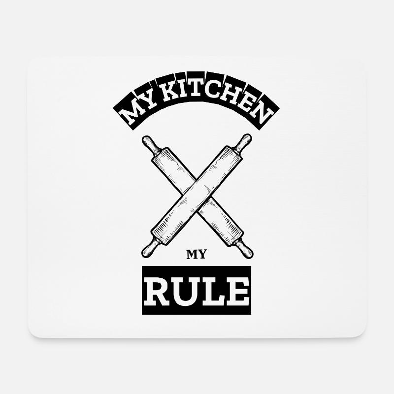 Meine Küche meine Regeln Koch Küche - Mousepad (Querformat) - Weiß