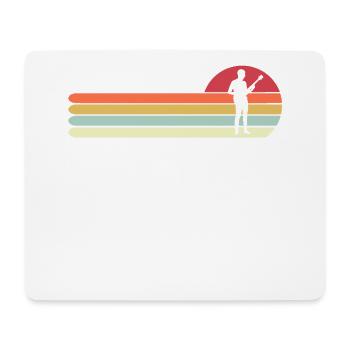Retro Vintage Bass Gift for Dad, Funny Bass - Mouse Pad (horizontal) - white - Front
