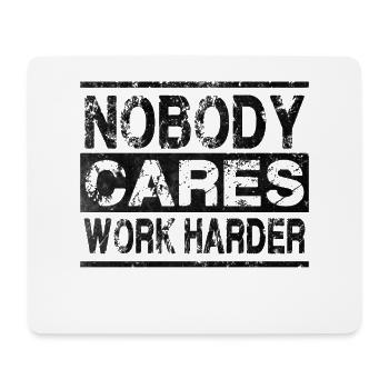 Work Harder - Mousepad (Querformat) - Weiß - Vorne