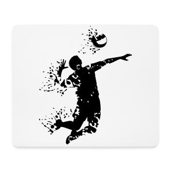 volleyball cool - Mousepad (Querformat) - Weiß - Vorne