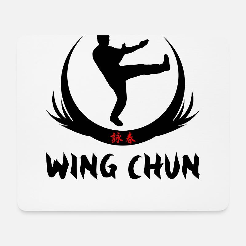Wing Chun Kung-Fu Ip Man Style Selbstverteidigung - Mousepad (Querformat) - Weiß