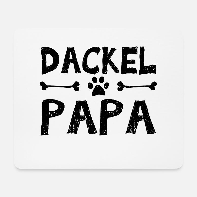 Dackel Vater - Mousepad (Querformat) - Weiß