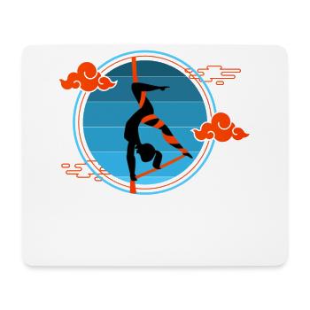 Aerialer Dance, Aerialer Dance Aerial Yoga, Luft, - Mousepad (Querformat) - Weiß - Vorne
