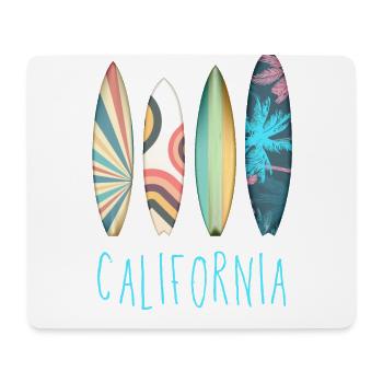 California Surfing Sunshine - Tapis de souris (format paysage) - blanc - Devant