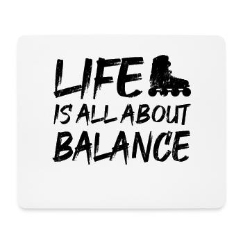 roller-skate - Mouse Pad (horizontal) - white - Front