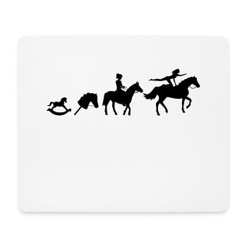 Evolution Voltigieren Equitation - Tapis de souris (format paysage) - blanc - Devant