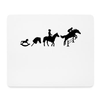 Evolution Cavaliers de saut - Tapis de souris (format paysage) - blanc - Devant