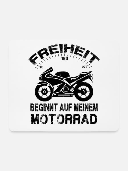 Motorrad Spruch - Mousepad (Querformat) - Weiß