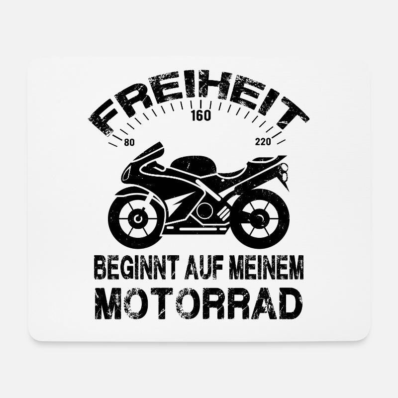 Motorrad Spruch - Mousepad (Querformat) - Weiß