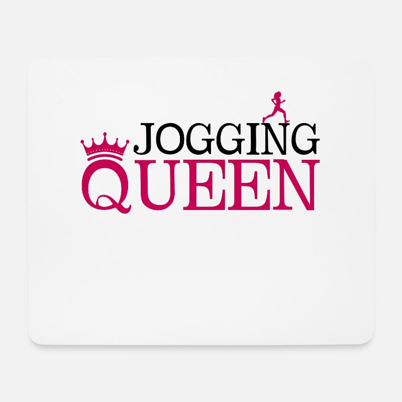 Running Queen - Mousepad (Querformat) - Weiß