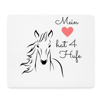 Pferde Spruch - Mousepad (Querformat) - Weiß - Vorne
