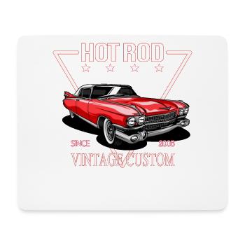 Vintage Custom HOT ROD Car - Tapis de souris (format paysage) - blanc - Devant
