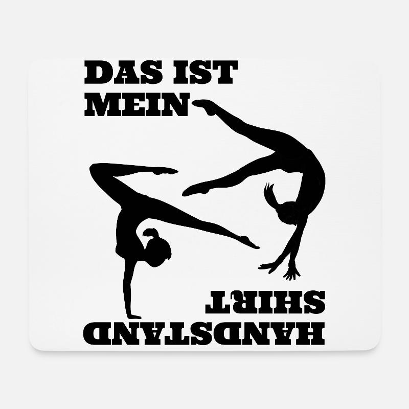 Handstand Bodenturnen Gymnastik Sportlehrer Turner - Mousepad (Querformat) - Weiß