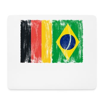 Deutschland und Brasilien Deutsch Brasilianische - Mousepad (Querformat) - Weiß - Vorne