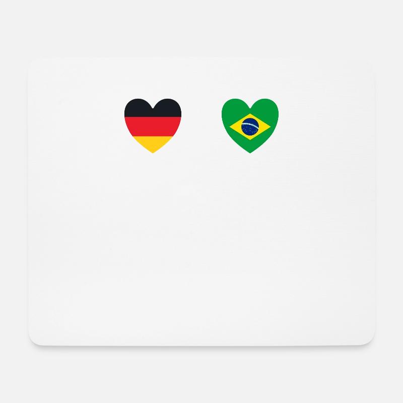 Deutschland und Brasilien Deutsch Brasilianische - Mousepad (Querformat) - Weiß