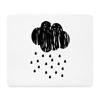Nuage de pluie - Tapis de souris (format paysage) - blanc - Devant