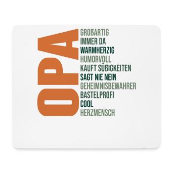 Opa Geschenk Großvater - Mousepad (Querformat) - Weiß - Vorne