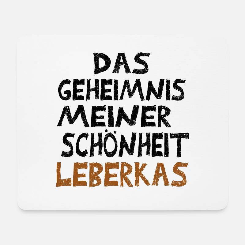 Leberkas Lustig - Mousepad (Querformat) - Weiß