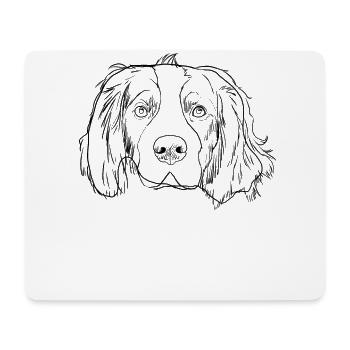 Strokes Welsh Springer Spaniel Dog - Mouse Pad (horizontal) - white - Front