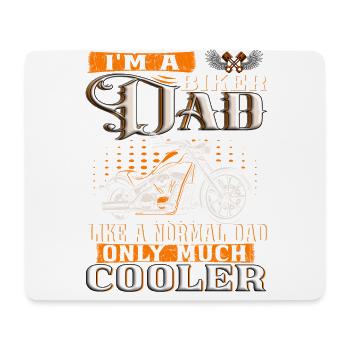 I´m a Biker DAD like a normal dad only - Mousepad (Querformat) - Weiß - Vorne