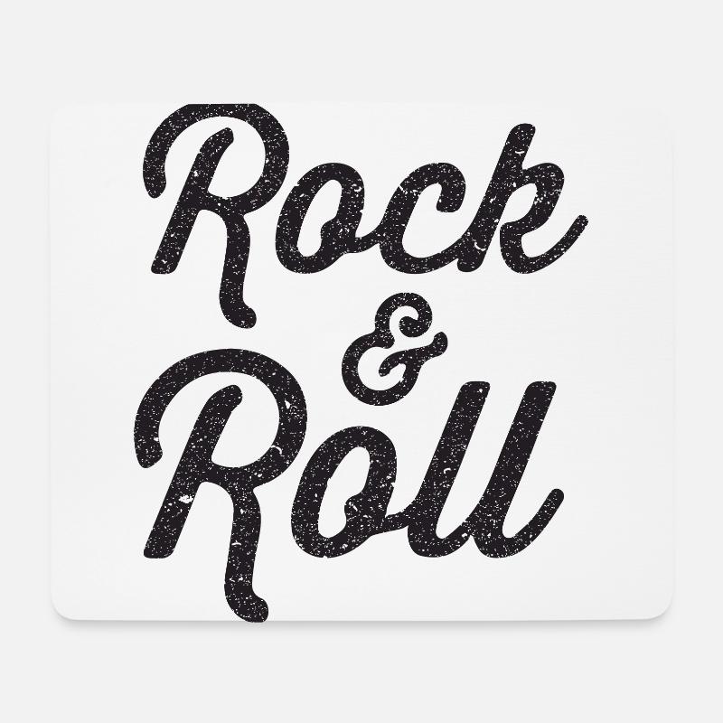 Rock n Roll - Mousepad (Querformat) - Weiß