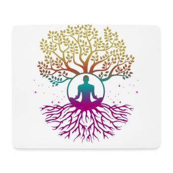 Yoga, Yoga Meditation, Hatha, - Mousepad (Querformat) - Weiß - Vorne