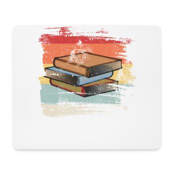 Retro Book - Mouse Pad (horizontal) - white - Front