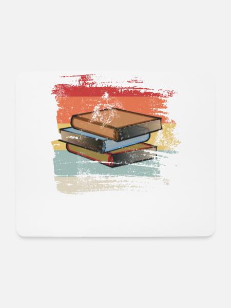 Retro Buch - Mousepad (Querformat) - Weiß