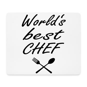 Worlds best Chef - Mousepad (Querformat) - Weiß - Vorne