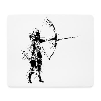 Bogenschießen cool - Mousepad (Querformat) - Weiß - Vorne