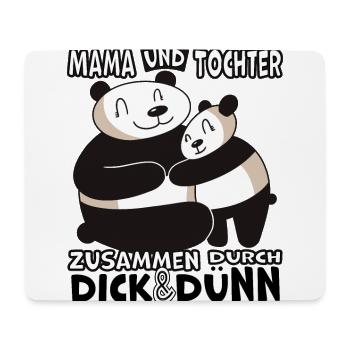Mama und Tochter durch dick & dünn Panda - Mousepad (Querformat) - Weiß - Vorne