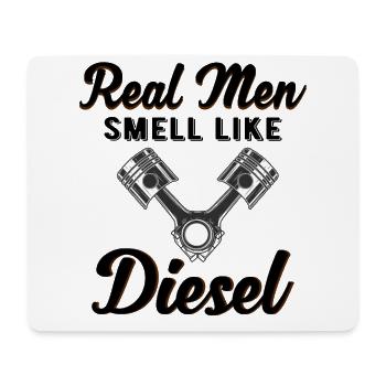 DIESEL MECHANIC/TRUCKER real men smell like diesel - Tapis de souris (format paysage) - blanc - Devant