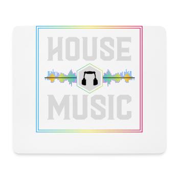House music, House music Party, Rave, - Tapis de souris (format paysage) - blanc - Devant