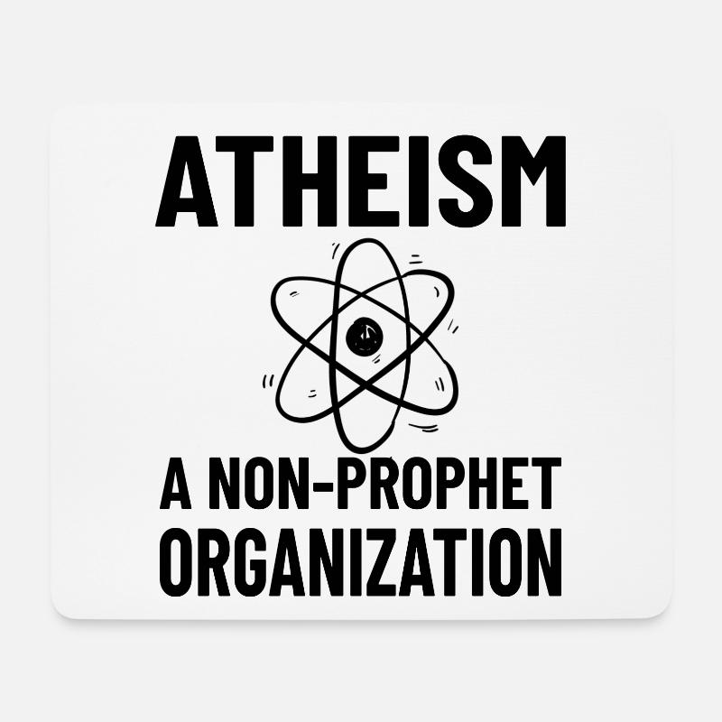 ATHEISM ATHEIST : non-propet organization - Mousepad (Querformat) - Weiß