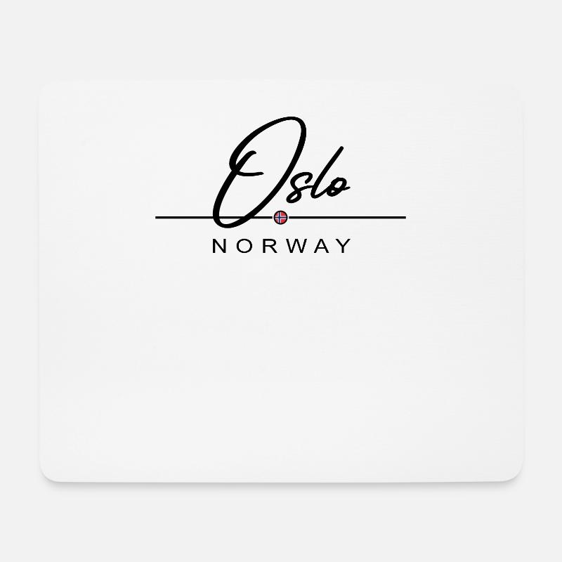 Oslo Norwegen - Mousepad (Querformat) - Weiß