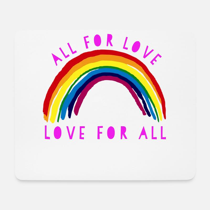 Regenbogen, Regenbogen, Regenbogen, Regenbogen, Regenbogen - Mousepad (Querformat) - Weiß