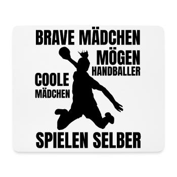 Handball Mädchen Frauenhandball Handballerin Damen - Mousepad (Querformat) - Weiß - Vorne