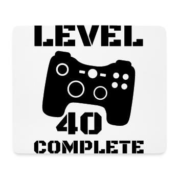 Gaming Level 40 Zocken 40. Geburtstag Zocker Gamer - Mousepad (Querformat) - Weiß - Vorne