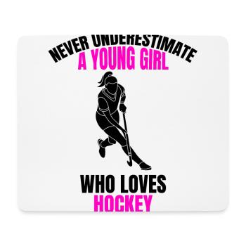 Hockey hockey femmes hockey hockey sur glace filles hockey - Tapis de souris (format paysage) - blanc - Devant