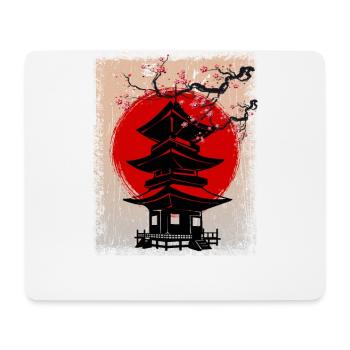 Asia City Illustration Japan - Mouse Pad (horizontal) - white - Front