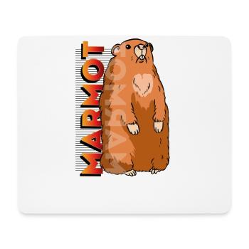 marmot, marmot groundhog, squirrel, - Mouse Pad (horizontal) - white - Front