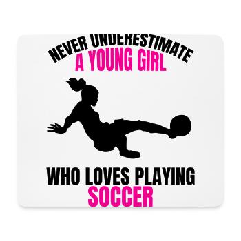 Women's Football Girls Footballer - Mouse Pad (horizontal) - white - Front