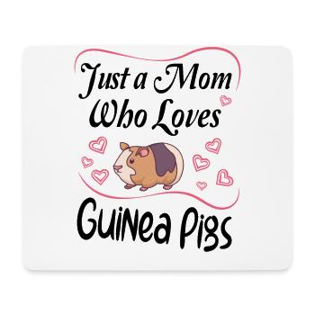 Guinée Pig Guinée PIgs Lover Gift Idea just a Mom - Tapis de souris (format paysage) - blanc - Devant