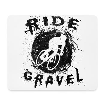 Gravel bike, cyclocross - Mousepad (Querformat) - Weiß - Vorne