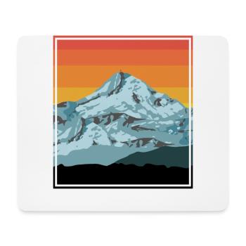 Montagnes pics - montagnes - vintage Sunset - Tapis de souris (format paysage) - blanc - Devant
