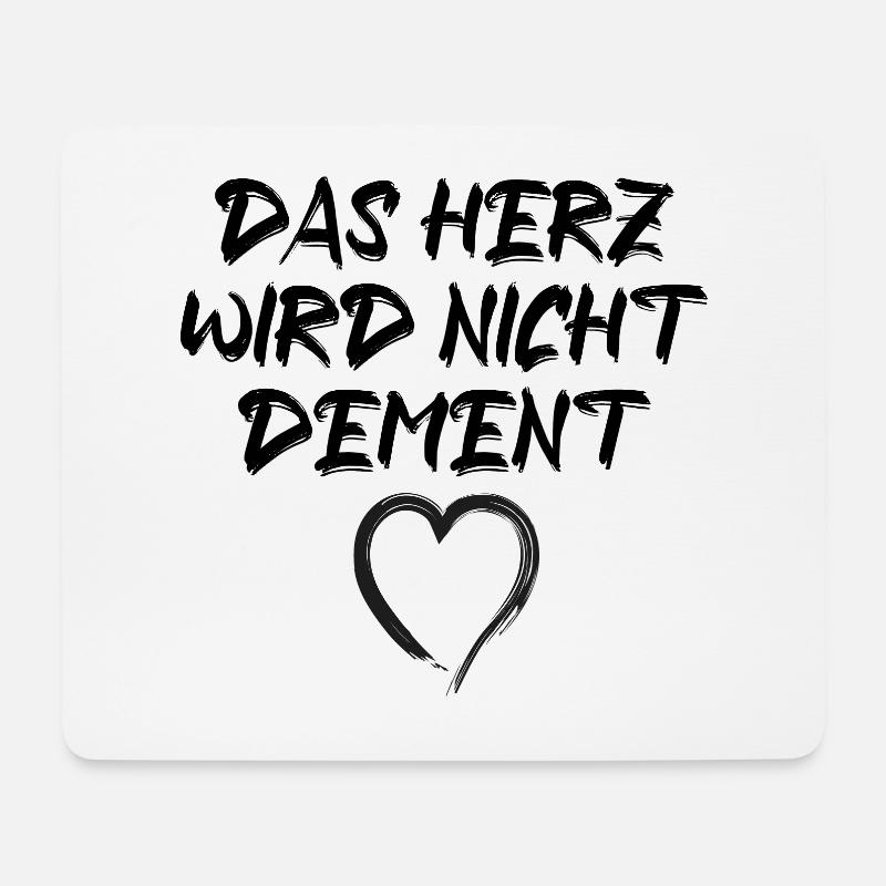 Herz Dement - Mousepad (Querformat) - Weiß